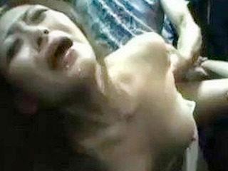 Sexually-charged nippon schoolgirl tightly bound and gagged on public ride